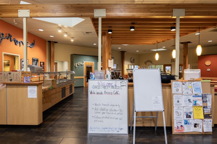 Entrance area for a recovery support organization