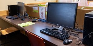 Two community computers in a recovery support organization