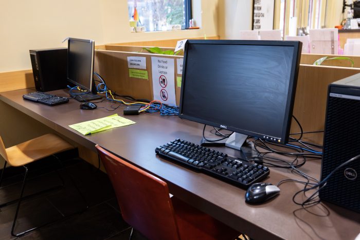 Two community computers in a recovery support organization